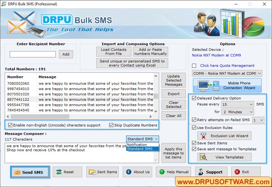 DRPU Bulk SMS – GSM
