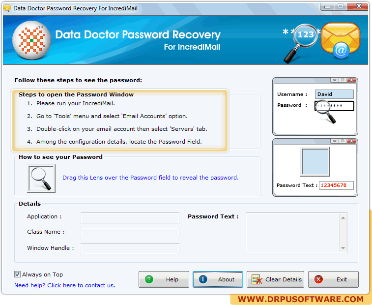 Password Recovery Software For IncrediMail