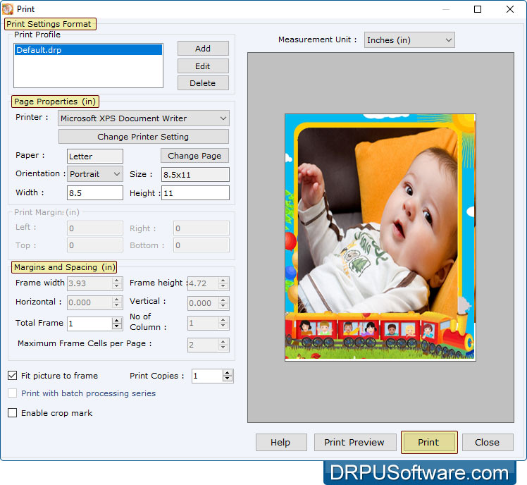 DRPU Kids Photo Frame Maker