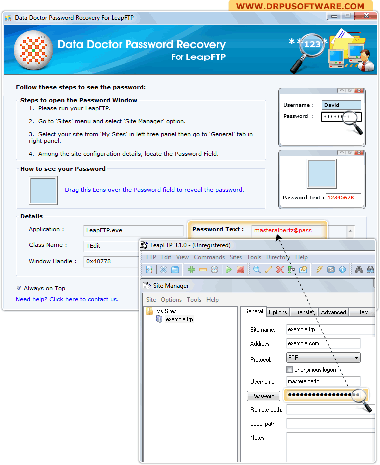 Password Recovery Software For LeapFTP