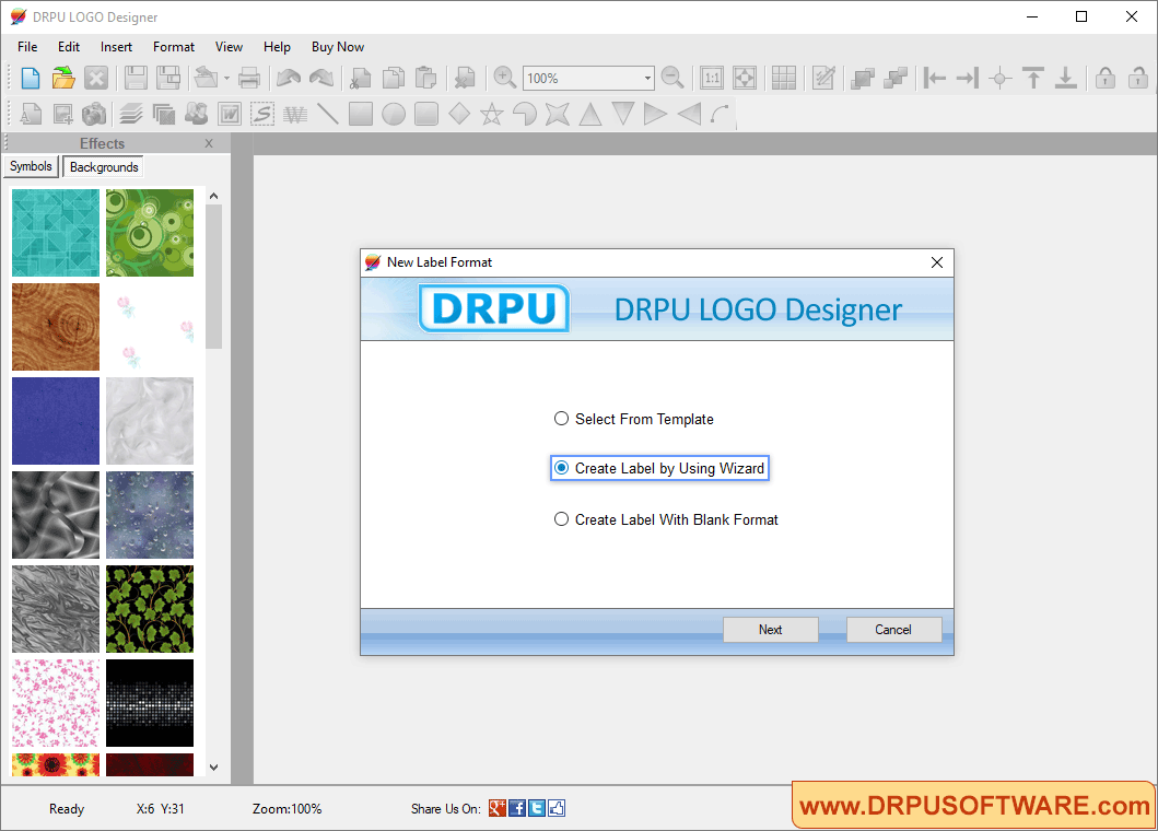 Create Label by using Wizard DRPU Logo Designer Software