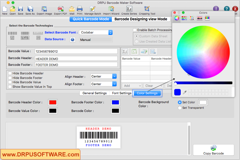 Color Settings