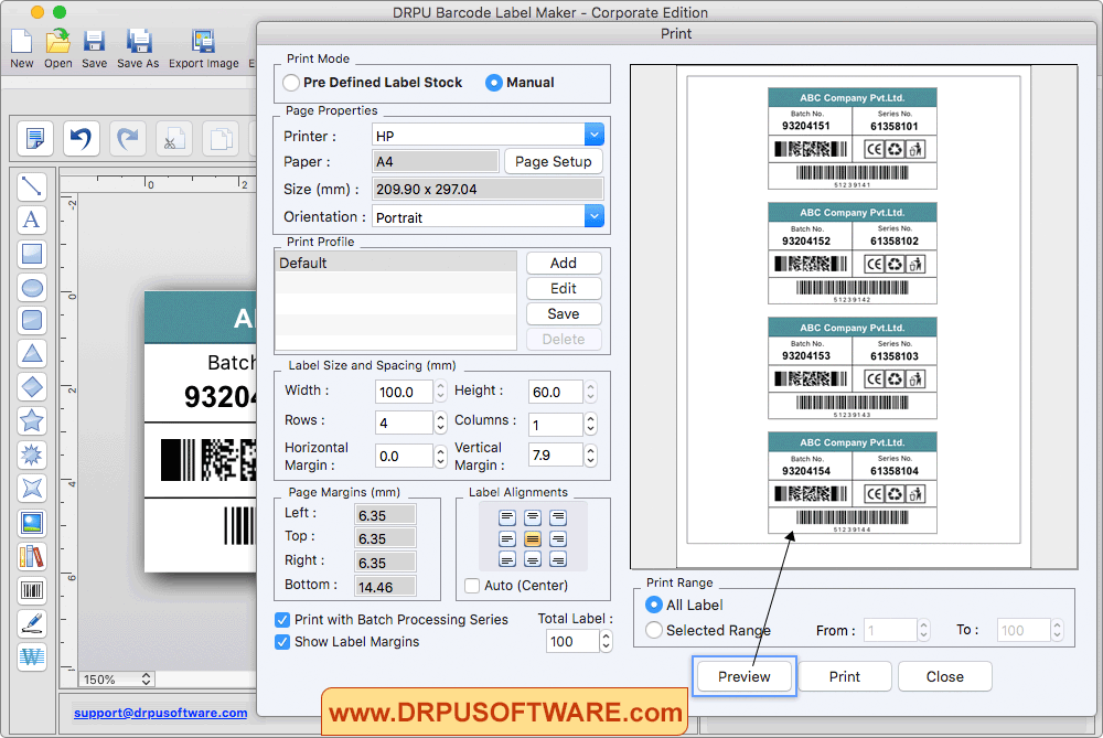 Print Barcode Labels