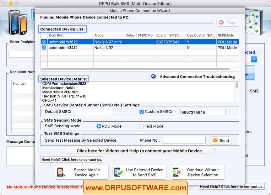 DRPU Mac Bulk SMS - Multi Device Edition