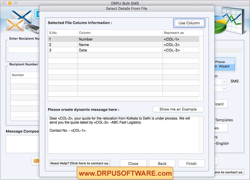 Select Details from file Select Details from File