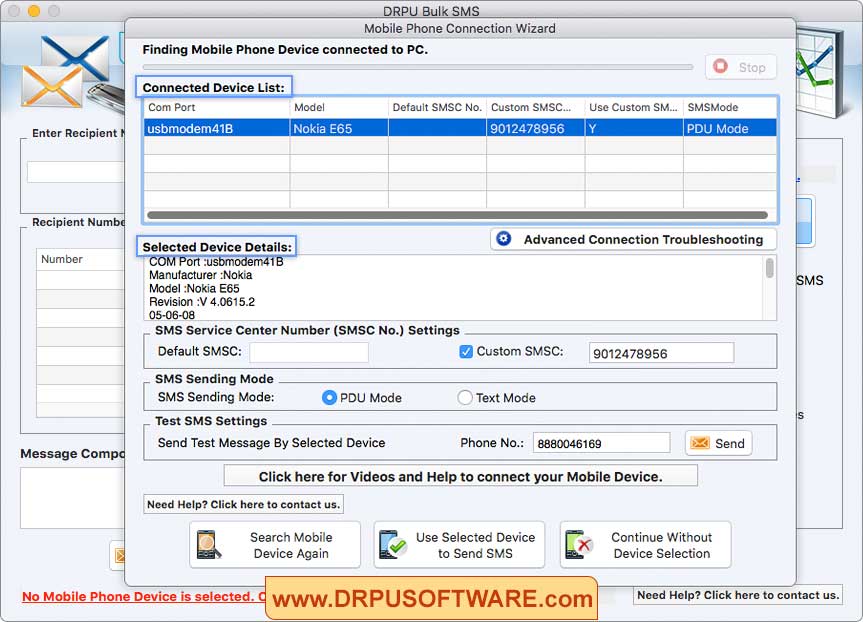DRPU Mac Bulk SMS - GSM