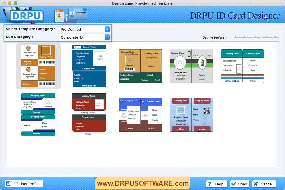 Choose Pre-defined Template Choose Pre-defined Template