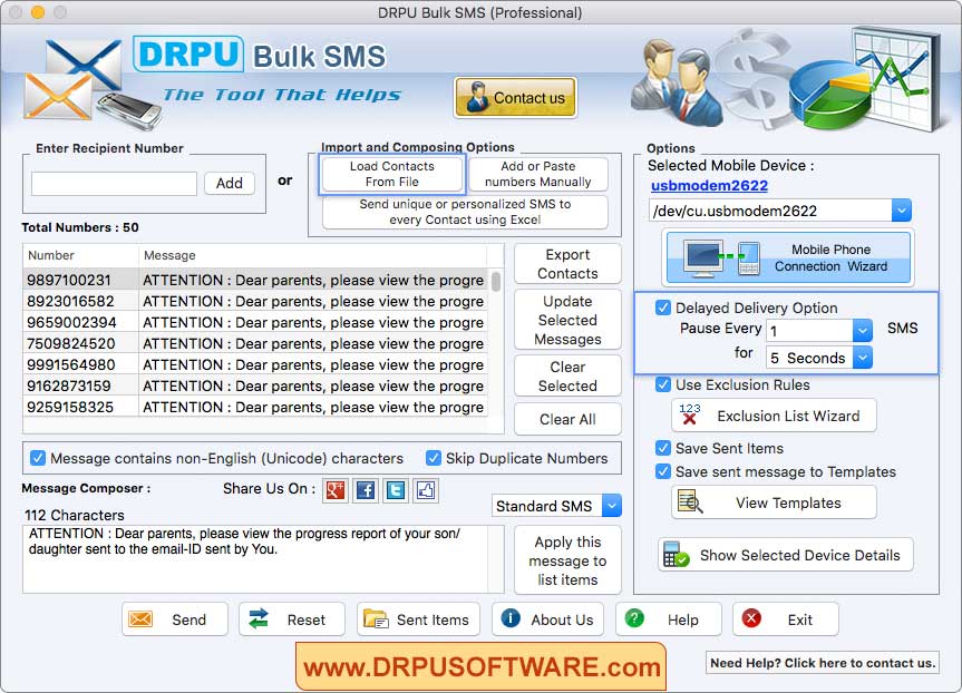DRPU Mac Bulk SMS - Professional