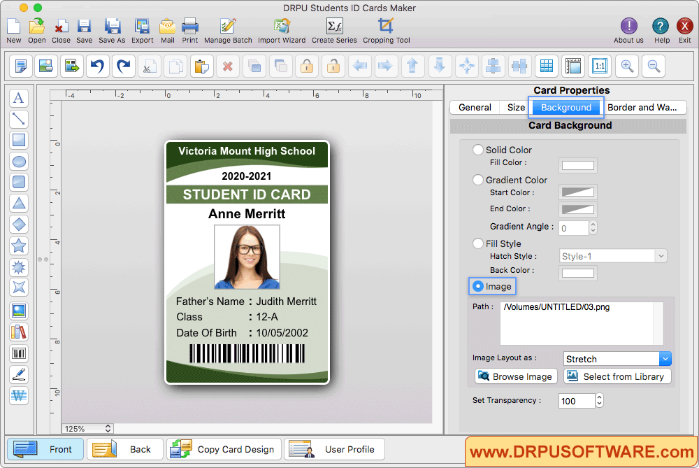 Add Details on your ID Card