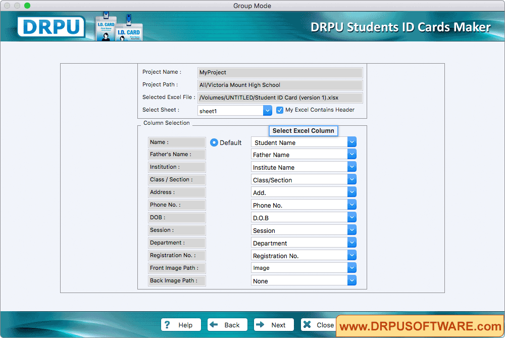 Browse ID Card Details from Excel Browse ID Card Details from Excel