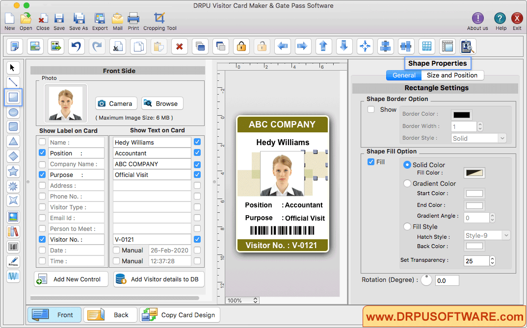 DRPU Visitors ID Cards Maker for Mac