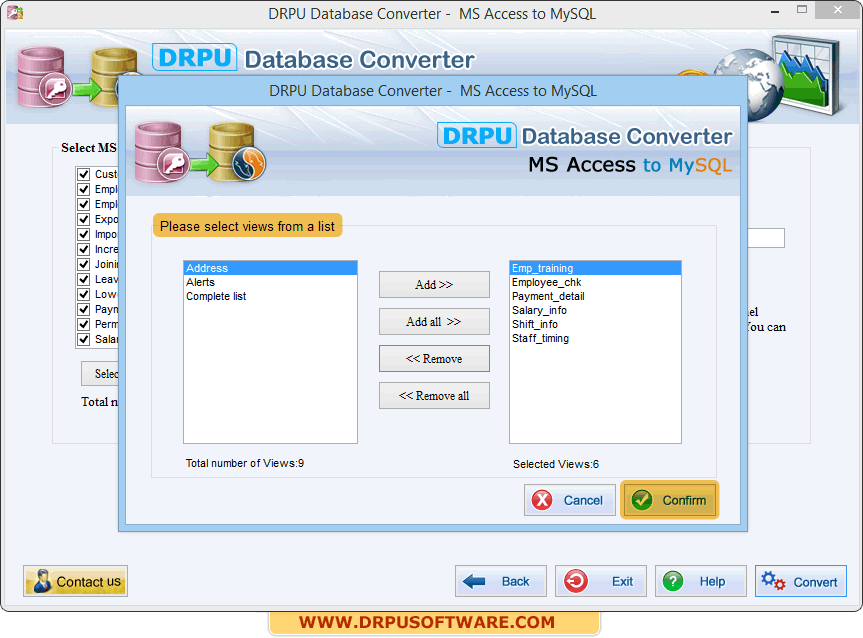 DRPU Database Converter – MS Access to MySQL