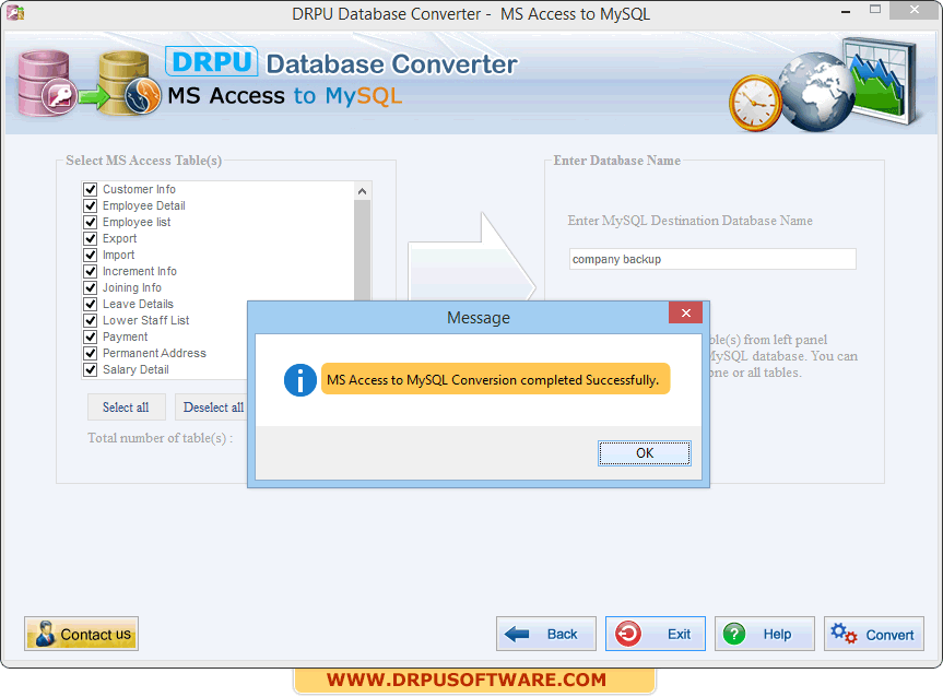 DRPU Database Converter – MS Access to MySQL