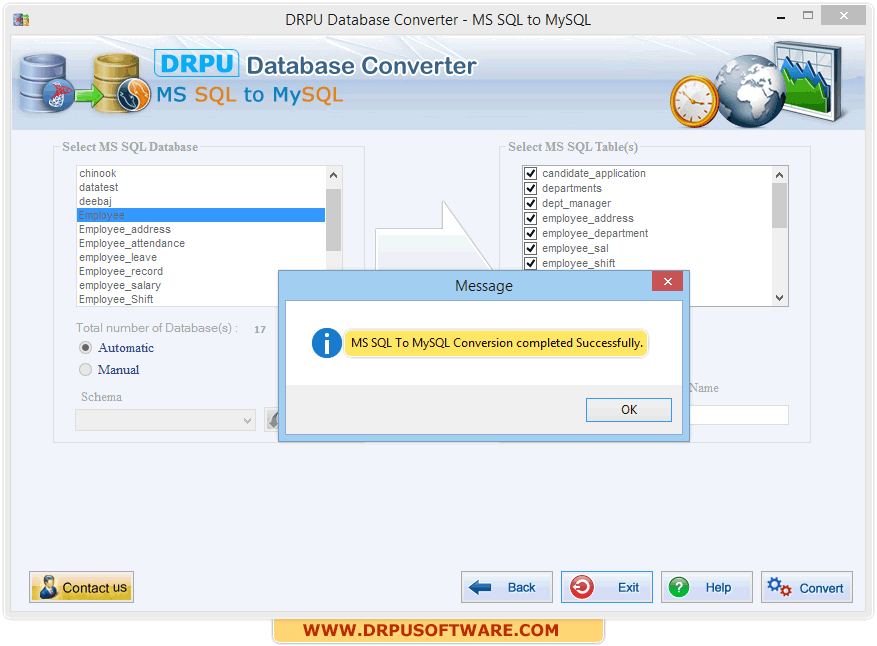 DRPU Database Converter - MSSQL to MySQL