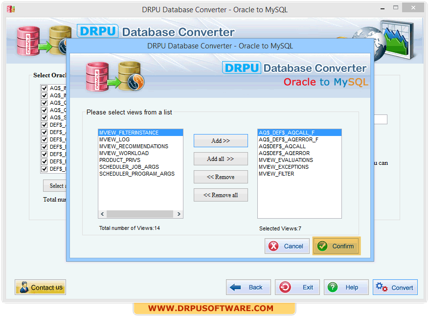 DRPU Database Converter - Oracle to MySQL