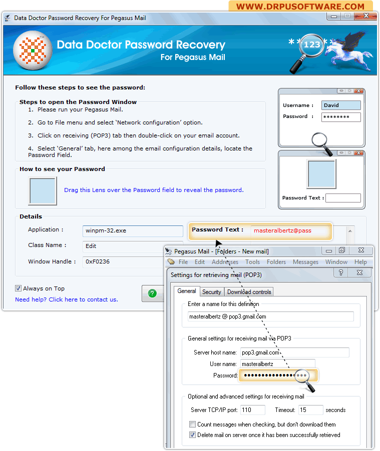 Password Recovery Software For Pegasus Mail