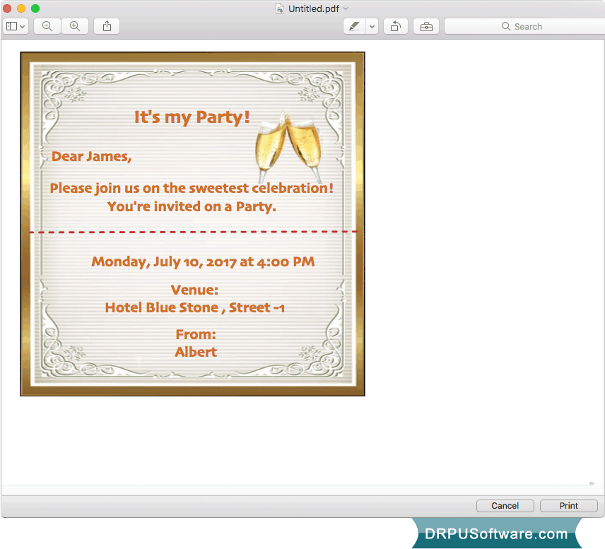 Party Invitation Card