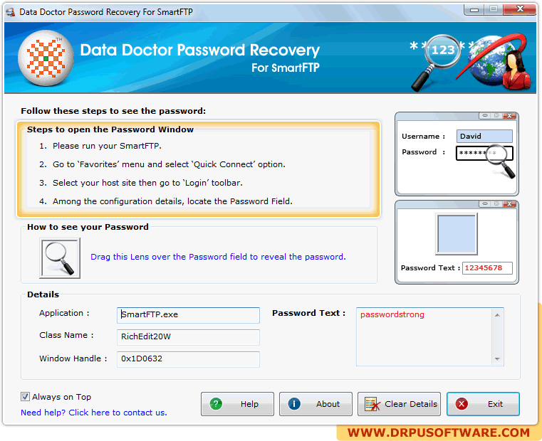 Password Recovery Software For SmartFTP