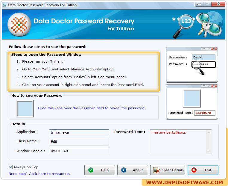 Password Recovery Software For Trillian Messenger