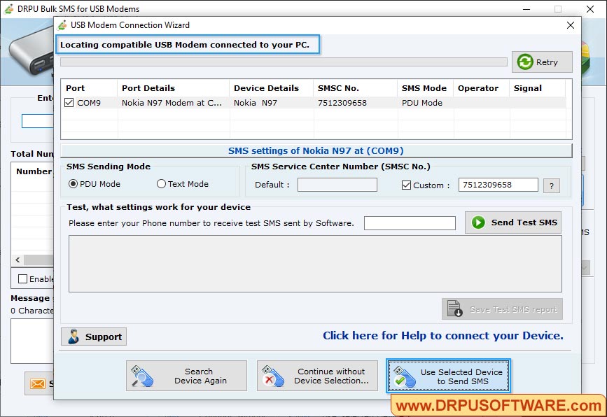 DRPU Bulk SMS for USB Modems