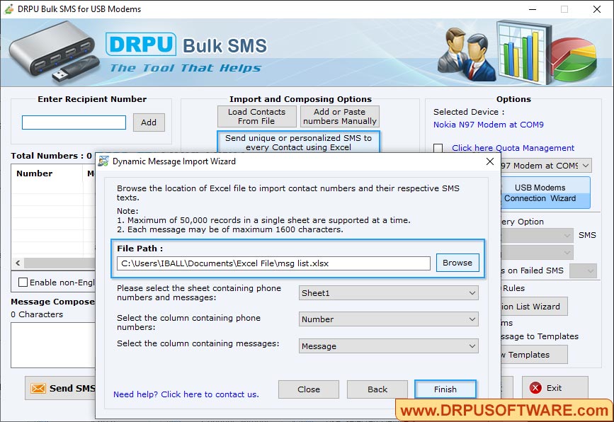 DRPU Bulk SMS for USB Modems