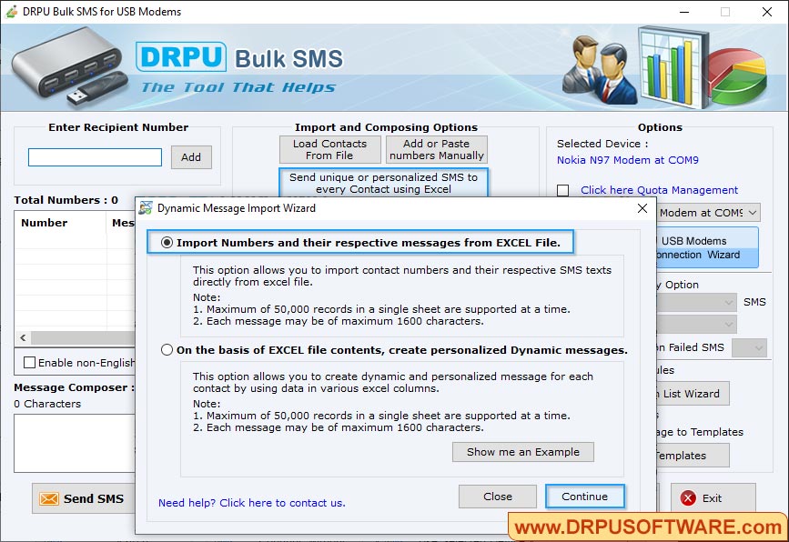 DRPU Bulk SMS for USB Modems