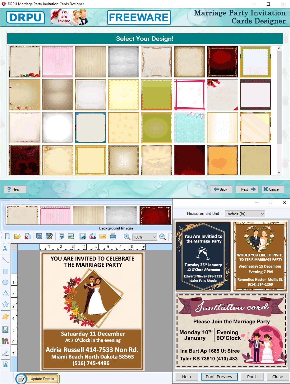 Freeware Marriage Invitation Card Maker