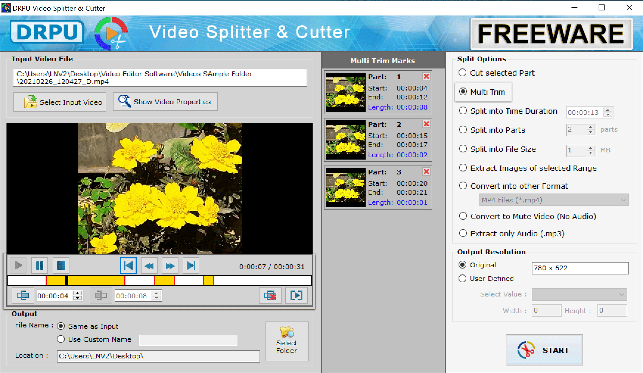 DRPU Video Splitter Freeware Software